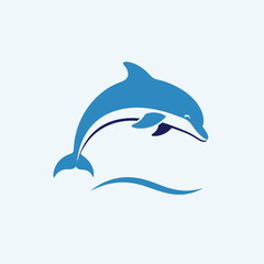 Obraz premium A playful dolphin jumping out of the ocean water in a joyful motion