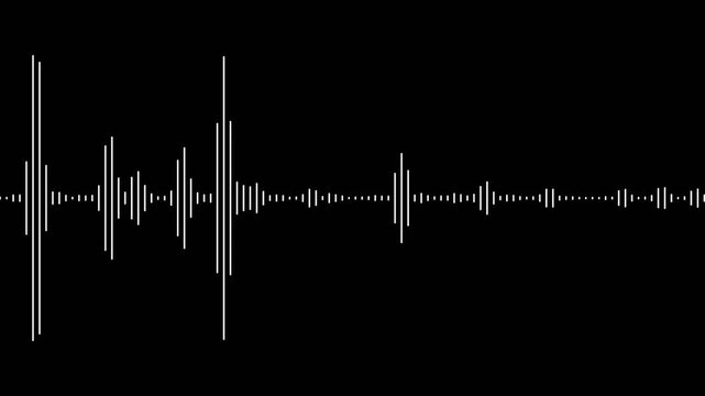 Radial audio spectrum animation on black background. Audio wave digital frequency- Dynamic equalizer visual effect motion. Sound wave audio spectrum visualization. Minimalist audio wave animation.