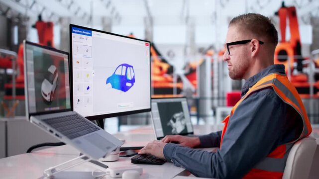 Automotive Engineer Reviews 3D Stress Analysis