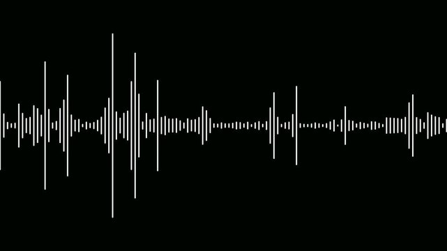 Radial audio spectrum animation on black background. Audio wave digital frequency- Dynamic equalizer visual effect motion. Sound wave audio spectrum visualization. Minimalist audio wave animation.