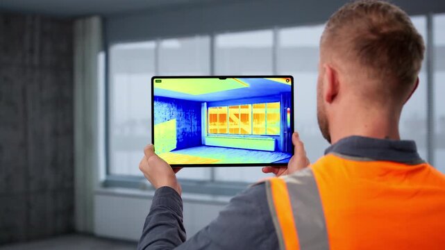 Engineer Using Handheld Thermal Camera