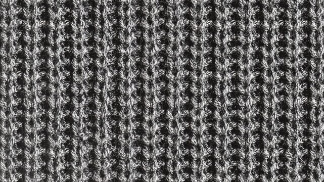 Grey knitted wool texture moving left to right in seamless loop, 4K resolution, 3d rendering.