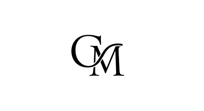 Elegant CM Monogram Logo Design for Branding and Initials