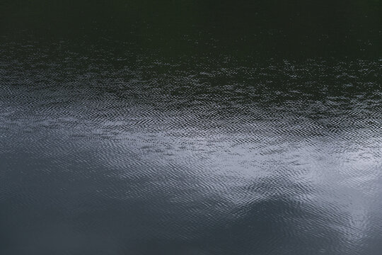 Canada, BC, Loon Lake.  Pattern of wind on lake water.
