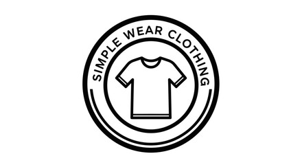 Fototapeta premium Simple Wear Clothing T Shirt Logo.