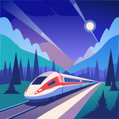 train in the mountains