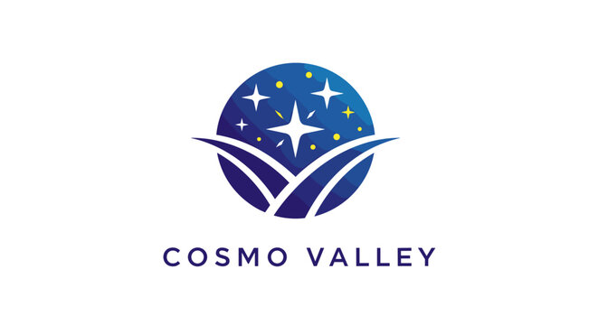 Cosmo Valley logo with stars.