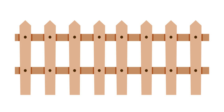 Wooden fance svg cut file. Isolated vector illustration.