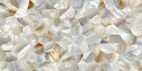 Natural Mother Of Pearl Mosaic Texture Irregularly Shaped Pieces Neutral Colors