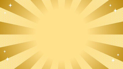 Fototapeta premium セール 背景 ゴールド 金色 放射状 集中線 ドット柄 バナー チラシ POP 販促用 Sunburst Sale Background Vector