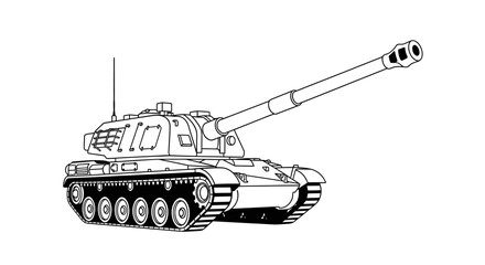 Military Tank Vehicle Armored Combat. © Joko santoso