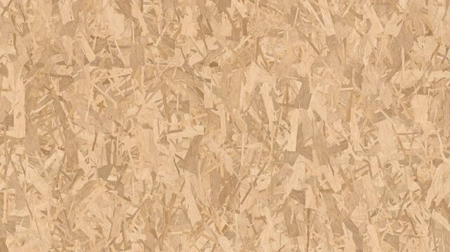 Seamless loop of OSB chipboard texture moving left to right in 4K, 3d rendering.