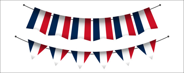 Fototapeta premium France flag decoration isolated template collection