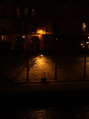 Obraz premium romantic night view of the river