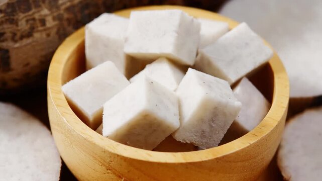 Video of taro slice