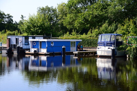 Port in the Town Aurich, Lower Saxony