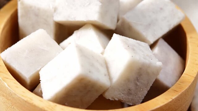 Video of taro slice