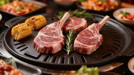 Fototapeta premium Korean BBQ Dinner