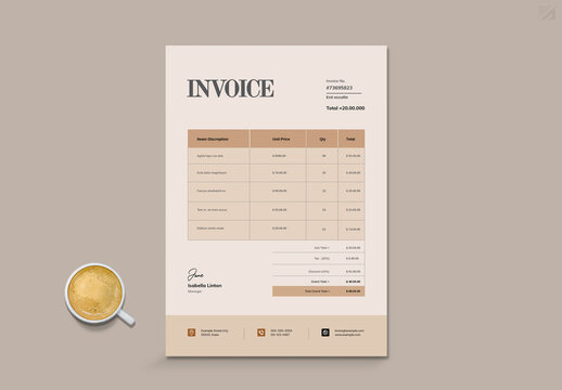 Clean Invoice Layout
