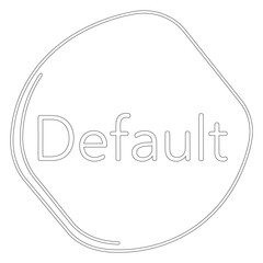 Fototapeta premium Minimal line of the word Default in a rounded shape line minimal text