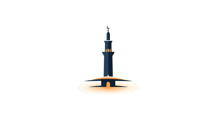 Fototapeta premium Illustration of a tall lighthouse tower.