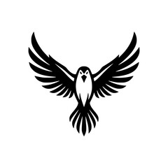 Fototapeta premium Flying eagle bird vector illustration in minimalist
