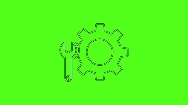 Technical Support and Engineering Services Animated Vector Icon
