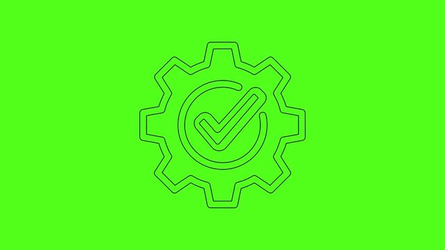 System Verification and Task Completion Animated Gear Icon