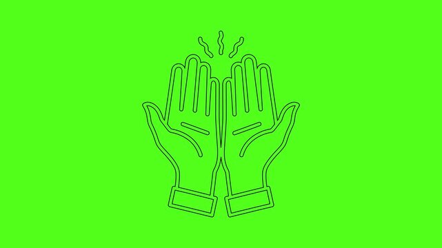 Open Hands Reaching Upward for Prayer and Spiritual Blessing Animation