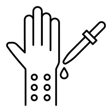 allergy test patch line icon with editable stroke
