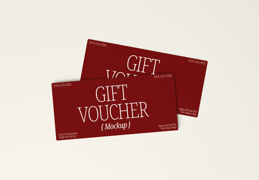 Gift Card Voucher Mockup