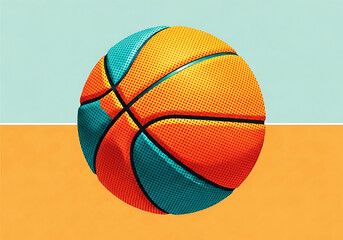 Vibrant basketball ready for the basketball final four tournament action.