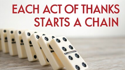 Perfectly Aligned Dominoes Row, Each Act Starts a Chain Reaction