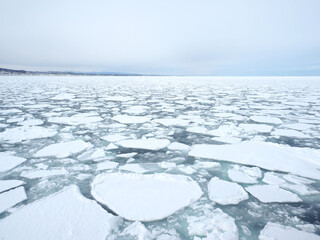 オホーツク海の海を流氷（紋別） © tawa--mana