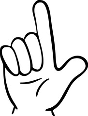 Obraz premium Hand gestures and finger counting line icon set, vector illustration.