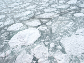 オホーツク海の海を流氷（紋別） © tawa--mana