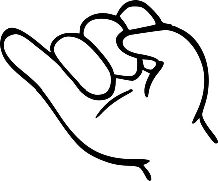 Hand gestures and finger counting line icon set, vector illustration.