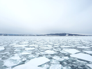 オホーツク海の海を流氷（紋別） © tawa--mana