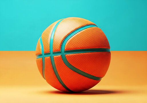 The iconic basketball final four, ready for the championship game.