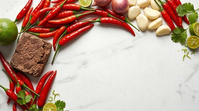 Spicy Indonesian Sambal Base: Chilies, Garlic, Shallots and Gula Aren