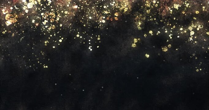 金箔が舞い散る 和風手描きイラスト背景動画