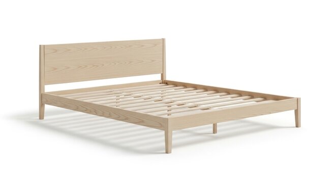 Modern wooden bed frame furniture.