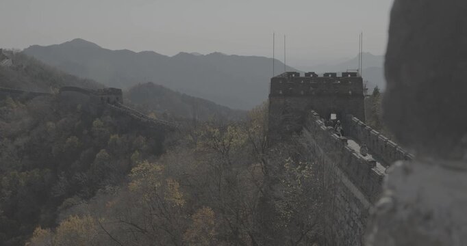 Brilliant Autumn Colors Along the Great Wall Landscape