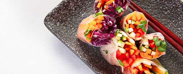 Vietnamese snack spring roll.