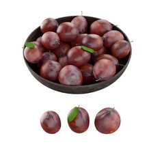 fresh plums on a plate