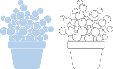 Silhouette jade plant bubble leaf silhouettes © Md