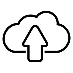 Cloud service vector icon. Cloud storage Illustration sign. Database symbol. Cloud drive logo.