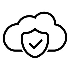 Cloud service vector icon. Cloud storage Illustration sign. Database symbol. Cloud drive logo.