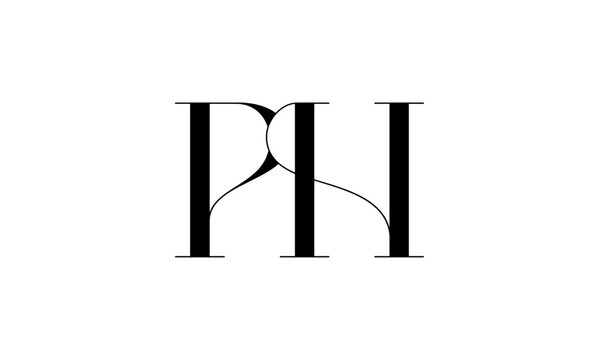 PH initial letter logo or PH monogram