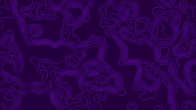 Purple topographic contour map with faint lines for geography textbooks, educational presentations, cartography projects, and environmental reports.
